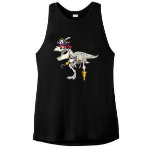 Halloween Skeleton TRex Dinosaur Pirate Trick Or Treat Ladies PosiCharge Tri-Blend Wicking Tank