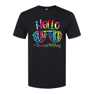 Hello Summer Teacher Off Duty Last Day Of School Tie Dye Softstyle CVC T-Shirt