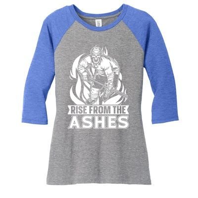 Hockey Skeleton Team Player Ice Hockey Gift Women's Tri-Blend 3/4-Sleeve Raglan Shirt