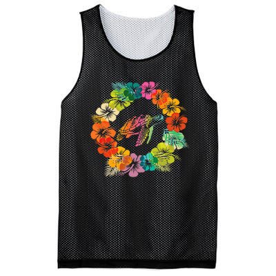 Hawaiian Sea Turtle Lover Ocean Hawaii Sea Animal Tropical Mesh Reversible Basketball Jersey Tank