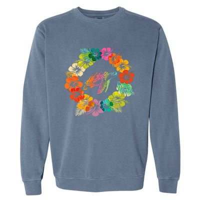 Hawaiian Sea Turtle Lover Ocean Hawaii Sea Animal Tropical Garment-Dyed Sweatshirt