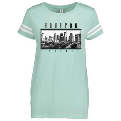 Houston Skyline Texas Pride Vintage Houston Enza Ladies Jersey Football T-Shirt