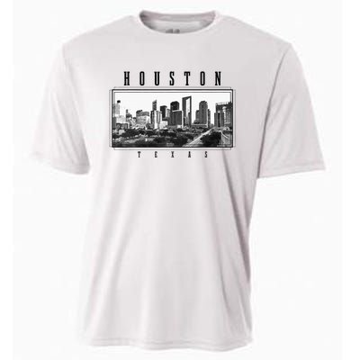 Houston Skyline Texas Pride Vintage Houston Cooling Performance Crew T-Shirt