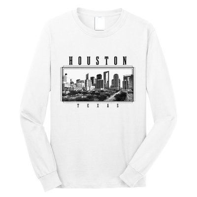 Houston Skyline Texas Pride Vintage Houston Long Sleeve Shirt