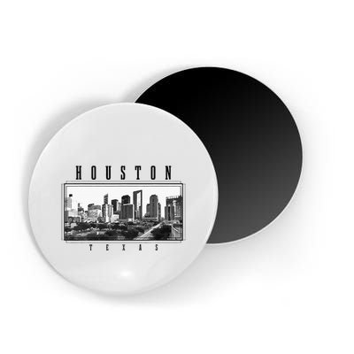 Houston Skyline Texas Pride Vintage Houston Magnet