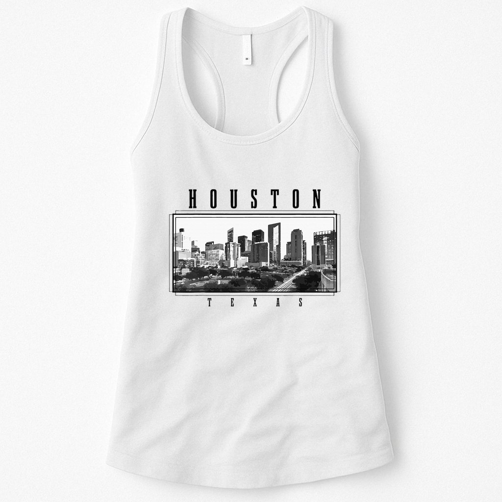 Houston Skyline Texas Pride Vintage Houston Womens Tank Top