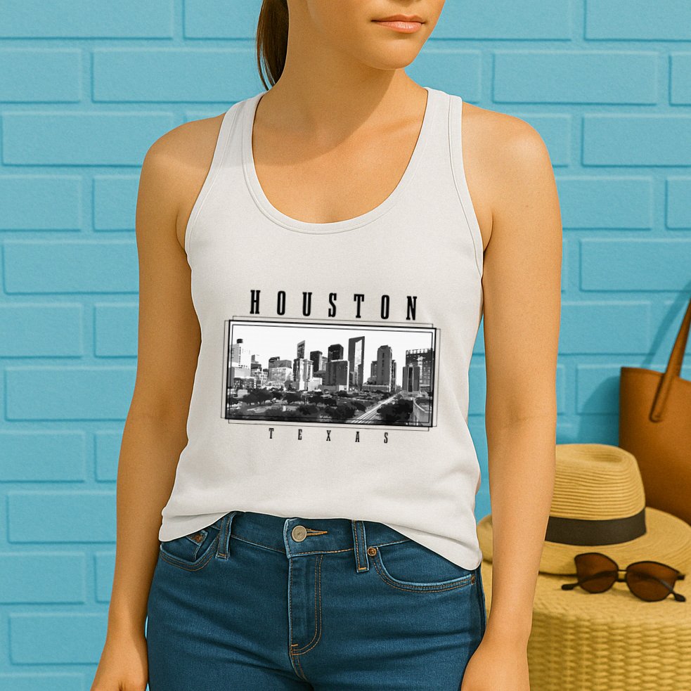 Houston Skyline Texas Pride Vintage Houston Womens Tank Top