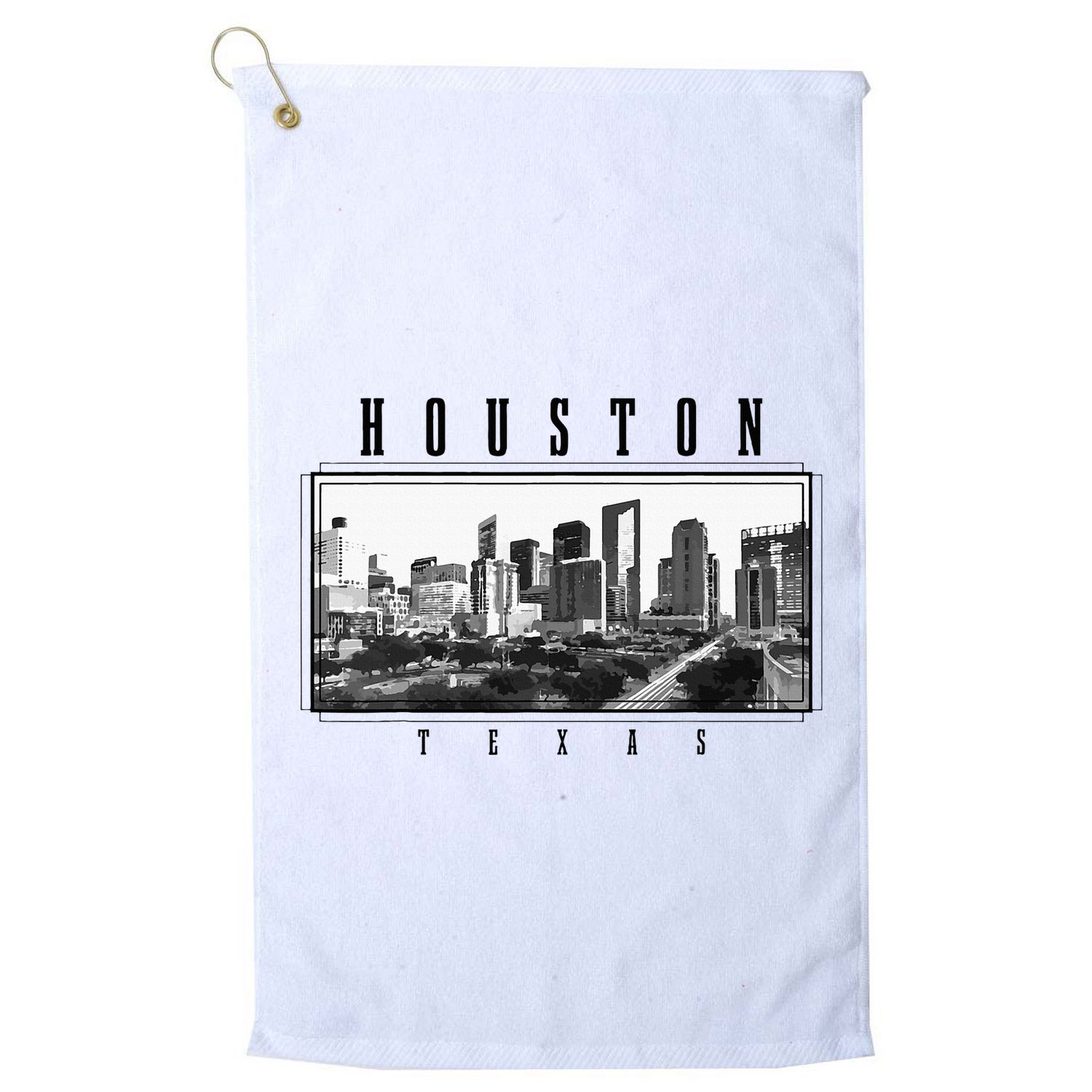 Houston Skyline Texas Pride Vintage Houston Golf Towel