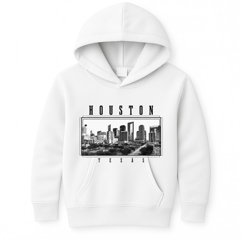 Houston Skyline Texas Pride Vintage Houston Kids Hoodie
