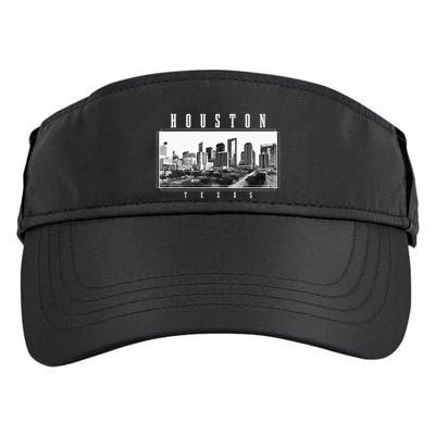 Houston Skyline Texas Pride Vintage Houston Adult Drive Performance Visor