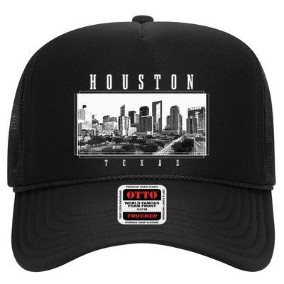 Houston Skyline Texas Pride Vintage Houston Trucker Hat
