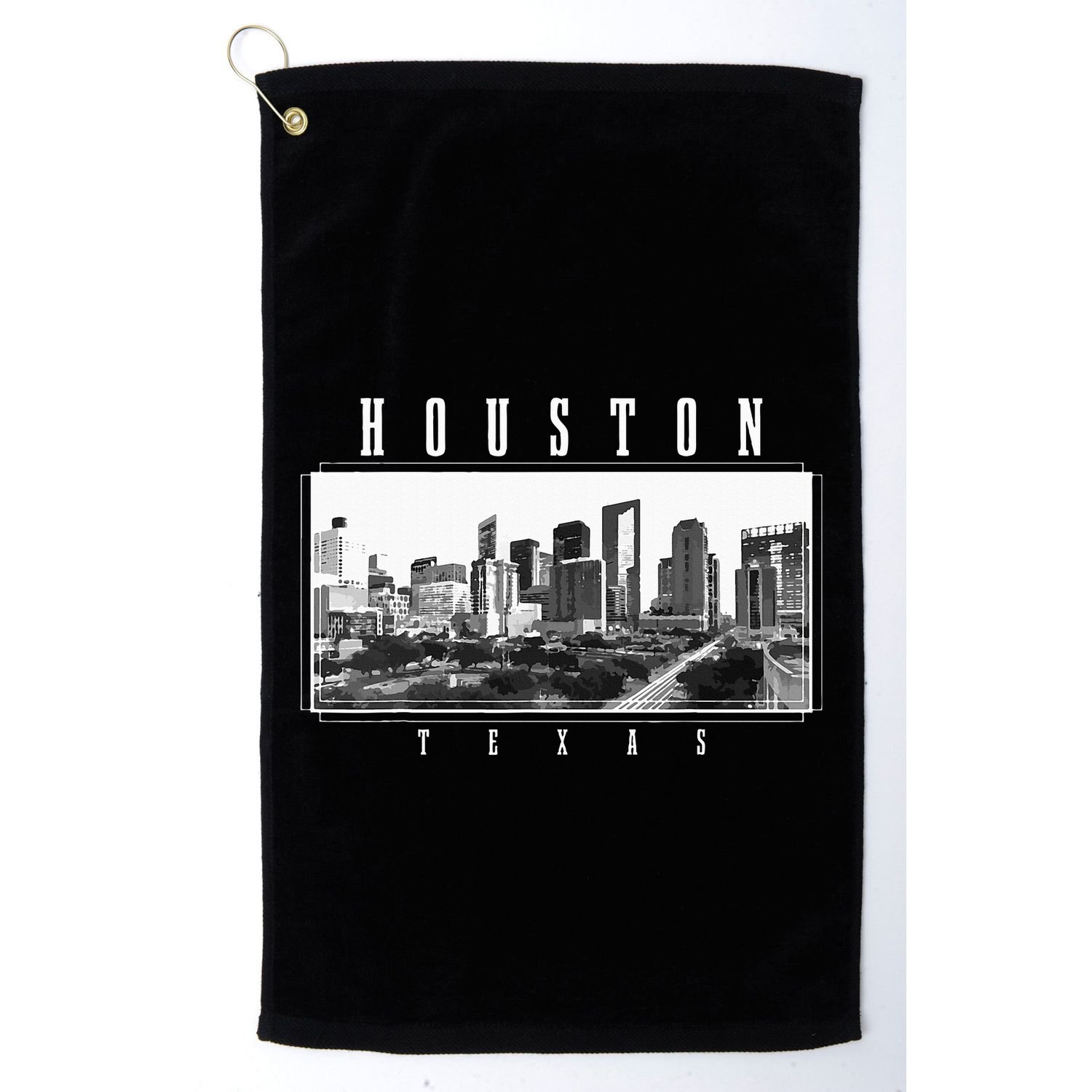 Houston Skyline Texas Pride Vintage Houston Golf Towel