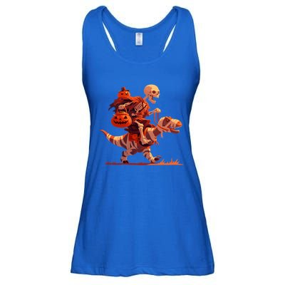 Halloween Skeleton Trex Dinosaur Mummy Spooky Costume Great Gift Ladies Essential Flowy Tank