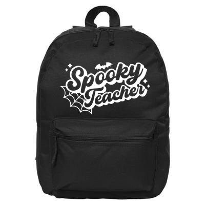 Halloween Spooky Teacher Trick Or Teach Funny Halloween 16 in Basic Backpack