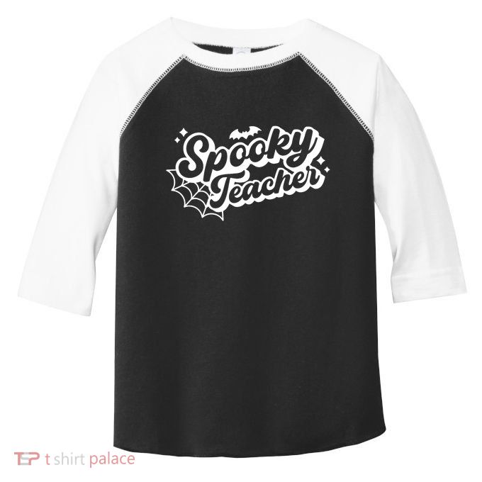 Halloween Spooky Teacher Trick Or Teach Funny Halloween Toddler Fine Jersey T-Shirt