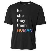 He She They Them Human LGBTQ Pride Cooling Performance Crew T-Shirt