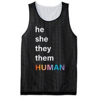 He She They Them Human LGBTQ Pride Mesh Reversible Basketball Jersey Tank