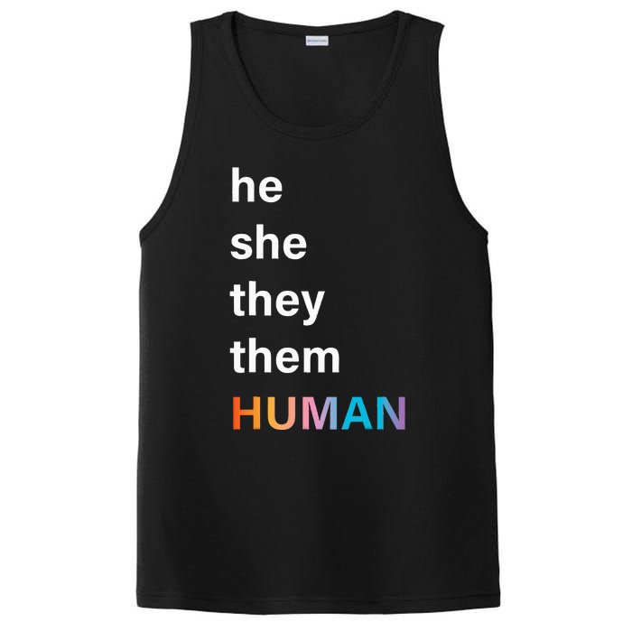 He She They Them Human LGBTQ Pride PosiCharge Competitor Tank