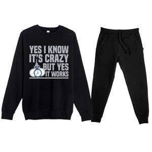 Hypnotist Spiral Tunnel Illusion Hypnotizing Hypnosis Gift Premium Crewneck Sweatsuit Set