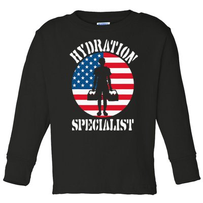 Hydration Specialist Team Manager Football Hydrated Waterboy Toddler Long Sleeve Shirt