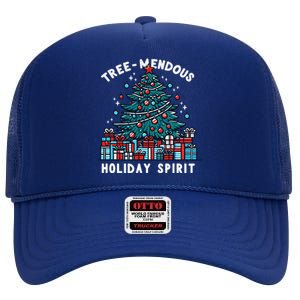 Holiday Spirtit Treemendous Magnificent Christmas Tree High Crown Mesh Back Trucker Hat