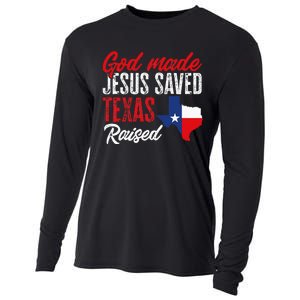 Home State Texas Pride God Made Jesus Saved Texas Raised Cooling Performance Long Sleeve Crew