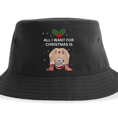 Hilarious Situations Ugly Christmas Sweater  Sustainable Bucket Hat