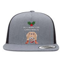 Hilarious Situations Ugly Christmas Sweater  Flat Bill Trucker Hat