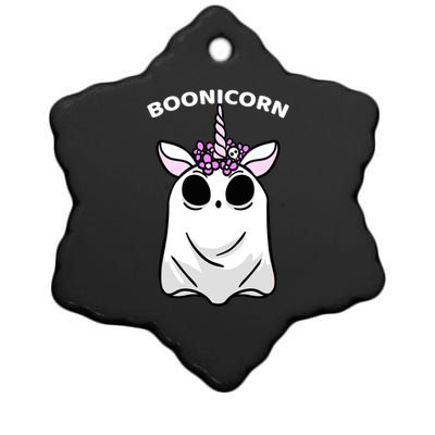 Halloween Spooky Unicorn Boonicorn Ghost Funny Scary Gift Ceramic Star Ornament