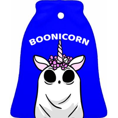 Halloween Spooky Unicorn Boonicorn Ghost Funny Scary Gift Ceramic Bell Ornament