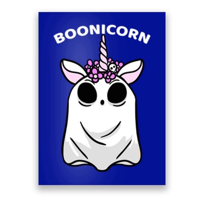 Halloween Spooky Unicorn Boonicorn Ghost Funny Scary Gift Poster