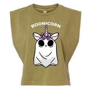 Halloween Spooky Unicorn Boonicorn Ghost Funny Scary Gift Garment-Dyed Women's Muscle Tee