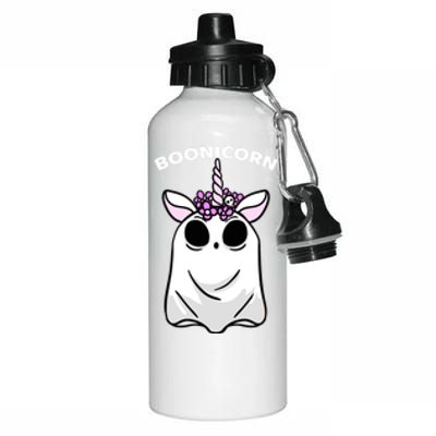 Halloween Spooky Unicorn Boonicorn Ghost Funny Scary Gift Aluminum Water Bottle 