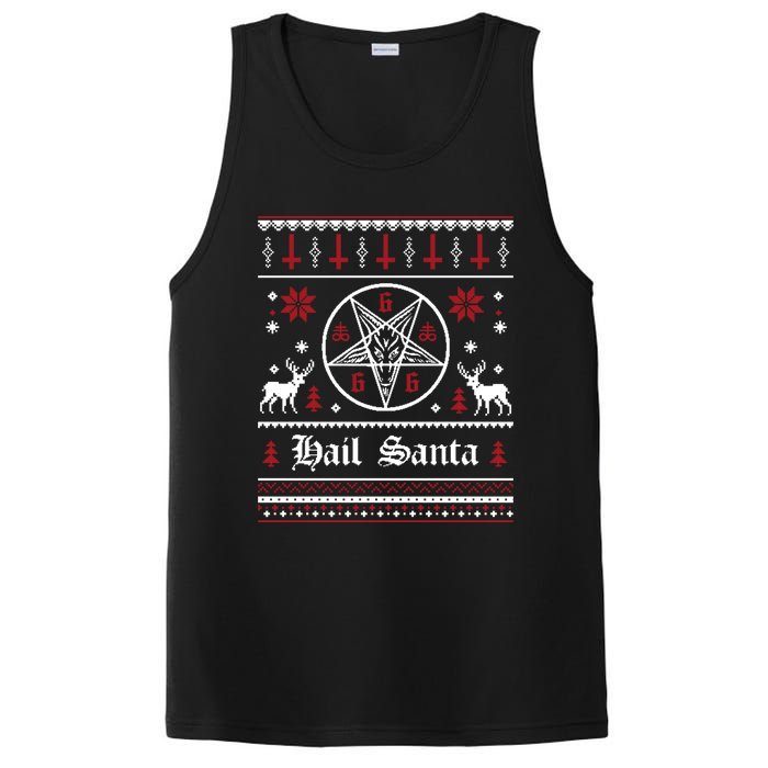 Hail Santa Ugly Christmas Funny Gift PosiCharge Competitor Tank