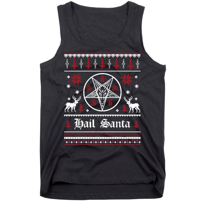 Hail Santa Ugly Christmas Funny Gift Tank Top