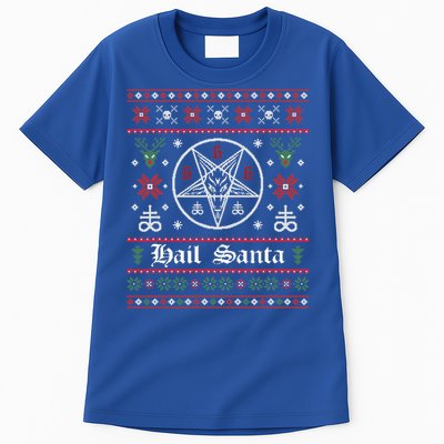 Hail Santa Ugly Christmas Sweater Gift Tall T-Shirt