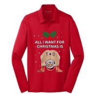 Hilarious Situations Ugly Christmas Sweater Silk Touch Performance Long Sleeve Polo