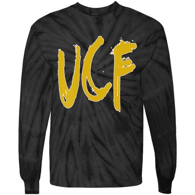 Homemade Sloppy UCF College Sport Tie-Dye Long Sleeve Shirt