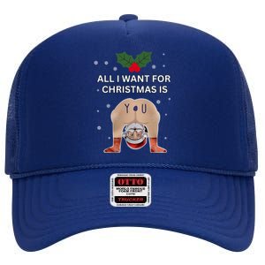 Hilarious Situations Ugly Christmas High Crown Mesh Back Trucker Hat