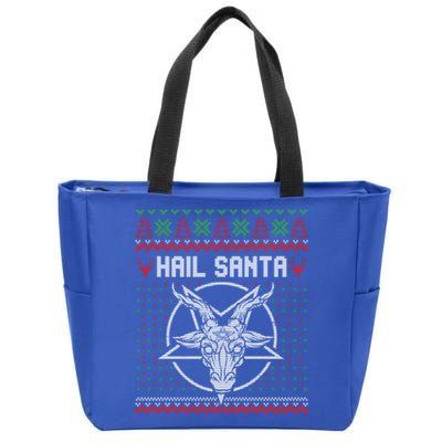 Hail Santa Ugly Festive Graphic Great Gift Zip Tote Bag