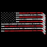 Hockey Stick USA Flag Faded Hockey Player City Backpack