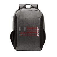 Hockey Stick USA Flag Faded Hockey Player Vector Backpack