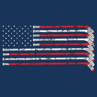 Hockey Stick USA Flag Faded Hockey Player Drawstring Bag