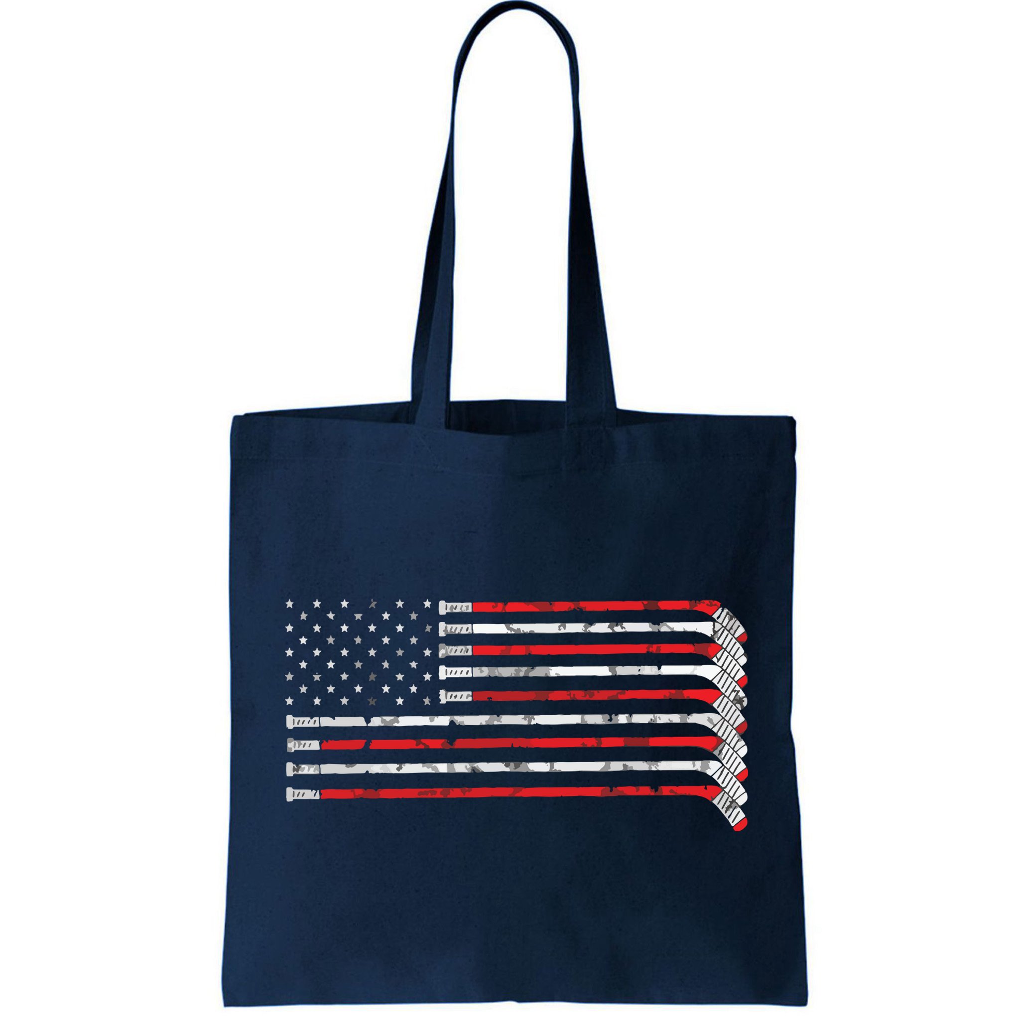 Hockey Stick USA Flag Faded Hockey Player Bag