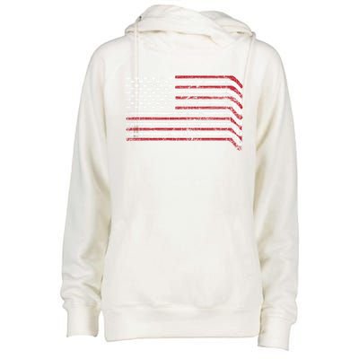 Hockey Sticks Us Flag Patriotic Hockey Player Ice Hockey Cool Gift Womens Funnel Neck Pullover Hood