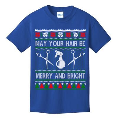 Hair Stylist Ugly Christmas Knit Sweater Gift Cute Gift Kids T-Shirt