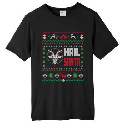 Hail Santa Ugly Christmas Gift Tall Fusion ChromaSoft Performance T-Shirt