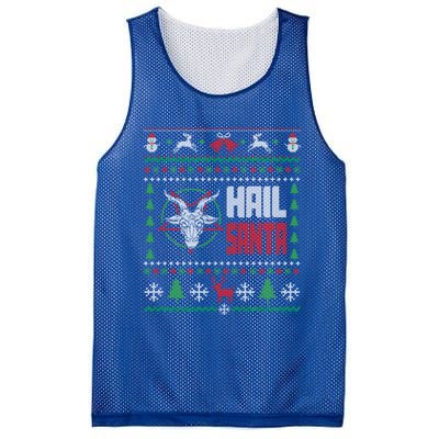 Hail Santa Ugly Christmas Gift Mesh Reversible Basketball Jersey Tank