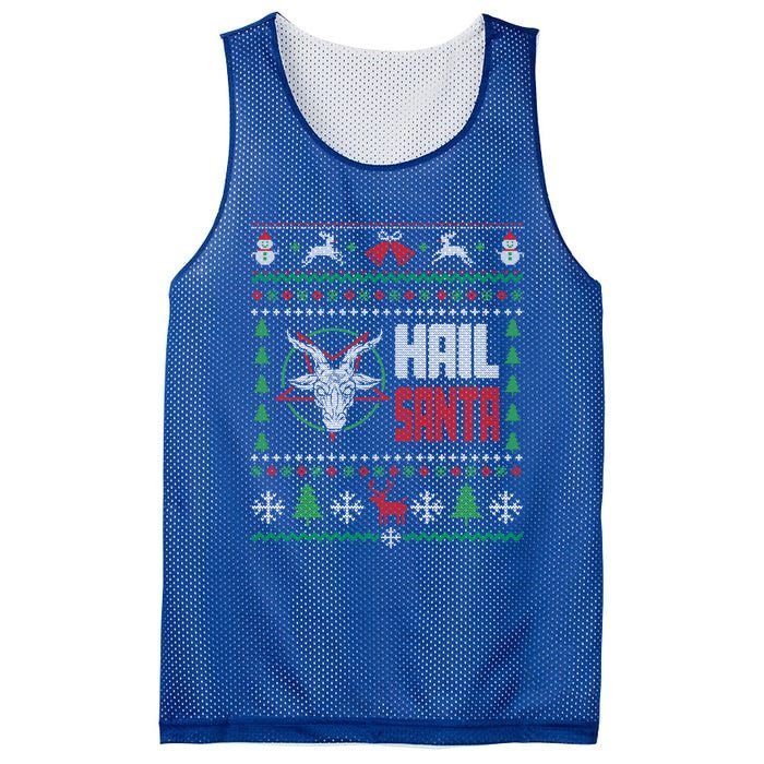 Hail Santa Ugly Christmas Gift Mesh Reversible Basketball Jersey Tank