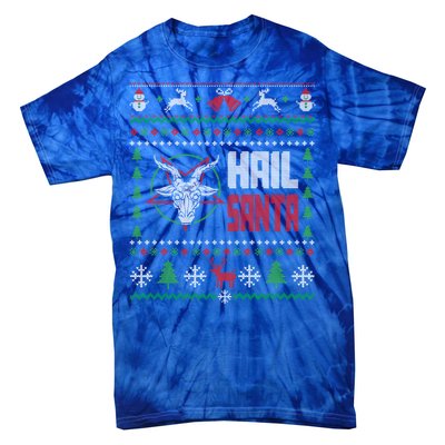 Hail Santa Ugly Christmas Gift Tie-Dye T-Shirt